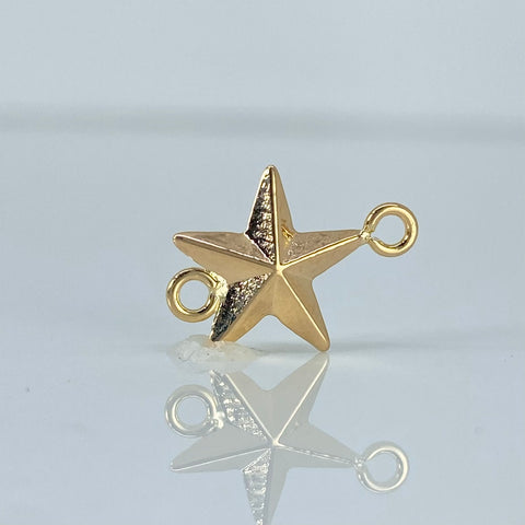 Herraje Estrella Oro amarillo 18k 0,4 Gr / 1,5 Cm  *