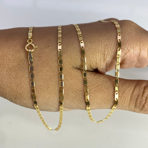 Cadena Italy Plana Oro amarillo 18k 3,45 Gr / 1,7 mm / 60 Cm