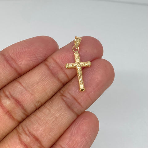 Dije Cruz Cristo Oro amarillo 0,78 Gr / 2,9 Cm *