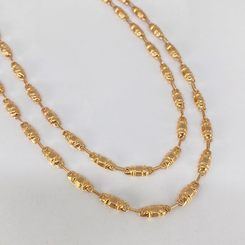 Cadena Rustica Eslabones Oro amarillo 6,45 Gr / 4 mm / 60 Cm †