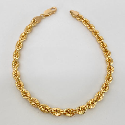 Pulso ● Lazo Oro amarillo 18k +1 / 5,18 Gr / 4,3 mm / 19,5 Cm *