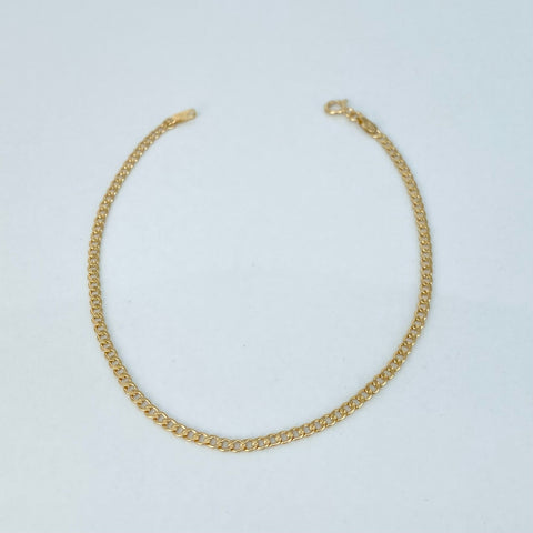 Pulso ● Mini Cubano Oro amarillo 18k +1 / 0,82 Gr / 2 mm / 19 Cm