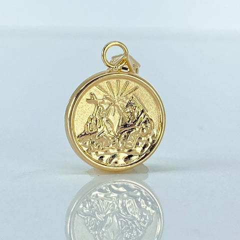 Dije Santisima Trinidad Oro amarillo 18k 1,3 Gr / 2,5 Cm  *