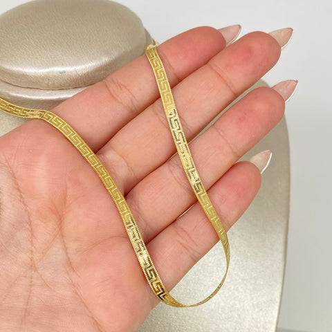 Cadena Espejo VS Oro amarillo 18k +3 / 8,41 Gr / 3,8 mm / 40 Cm †