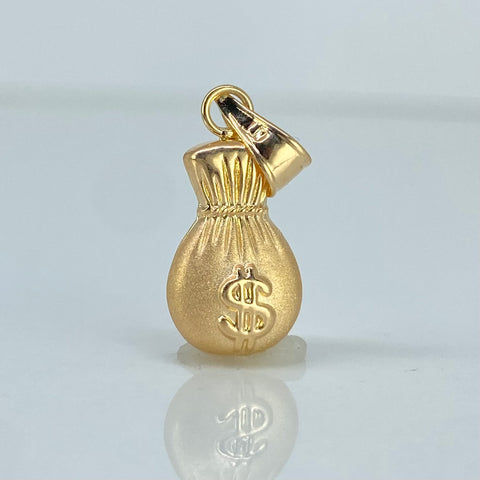 Dije Bolsa Dinero Oro amarillo 0,7 Gr / 2,2 Cm *