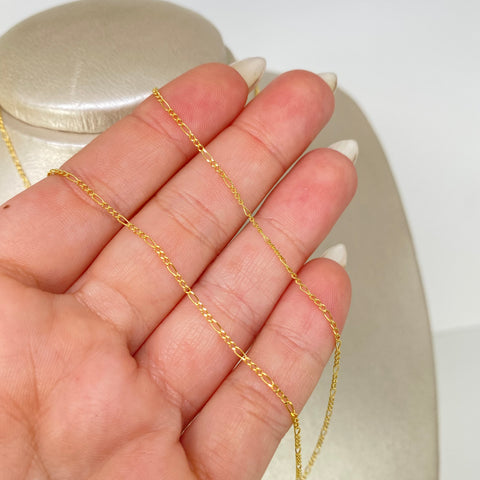 Cadena ● Tres Por Uno 3x1 Oro amarillo 18k 1,13 Gr / 1,2 mm / 50 Cm *