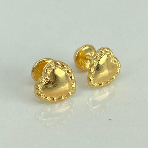 Topos Corazon Bordeado Oro amarillo 18k 0,8 Gr / 8,2 mm  *