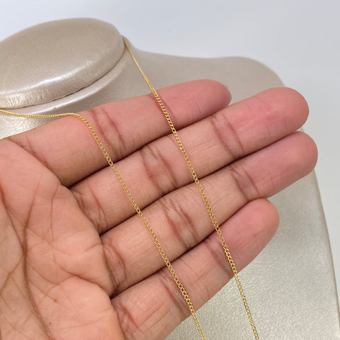Cadena ● Cubana Oro amarillo 18k 1,5 Gr / 1,2 mm / 60 Cm *