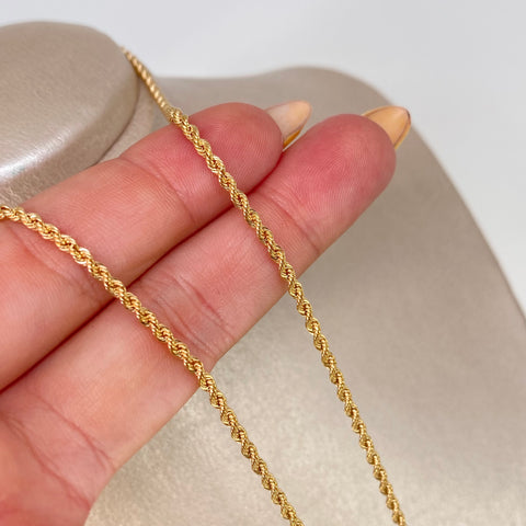 Cadena ● Lazo Oro amarillo 18k +1 / 2,65 Gr / 2,2 mm / 45 Cm *