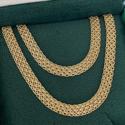 Cadena ● China Oro amarillo 18k 12,15 Gr / 5,2 mm / 60 Cm *