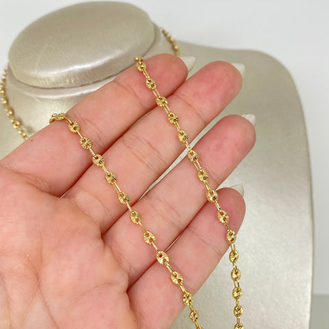 Cadena GC Diamantado Oro amarillo 18k 7,05 Gr / 3,3 mm / 50 Cm