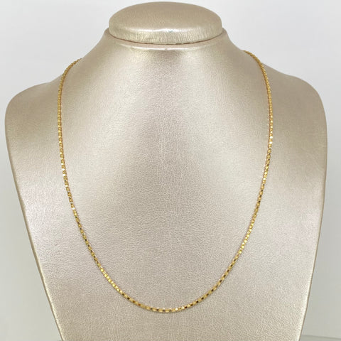 Cadena ● Venciana / Hexagonos  Oro amarillo 18k +3 / 3,77 Gr / 1,5 mm / 50 Cm