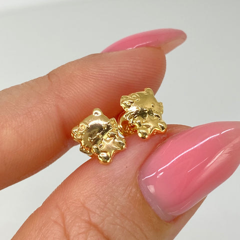 Topos Caricatura Gato Oro amarillo 18k 0,75 Gr / 7 mm *