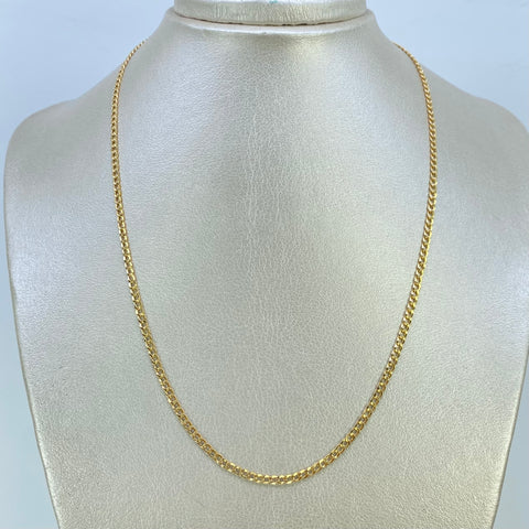 Cadena Cubana Oro amarillo 18k 3,2 Gr / 2,4 mm / 45 Cm †