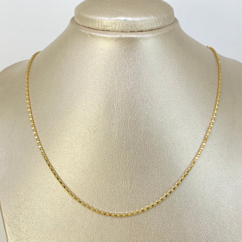 Cadena ● Cola Raton Oro amarillo 18k +3 / 3,8 Gr / 1,6 mm / 50 Cm *