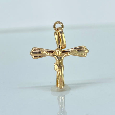 Dije Cristo Cruz Oro amarillo 18k 1,55 Gr / 2,5 Cm  *