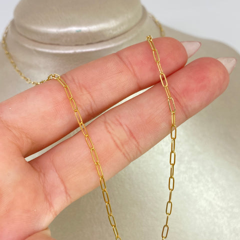 Cadena Cajón Oro amarillo 18k 1,36 Gr / 2 mm / 45 Cm *
