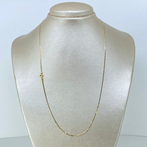 Cadena ● Escalera Plana Oro amarillo 18k 1,62 Gr / 1,2 mm / 50 Cm †