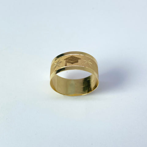 Anillo Birrete Oro amarillo 18k / Talla 6 1/2 / 1,56 Gr