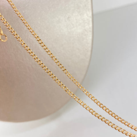 Cadena ● Cubana Oro amarillo 18k 1,75 Gr / 2 mm / 50 Cm *