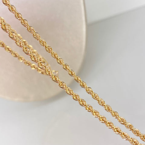 Cadena ● Lazo Oro amarillo 18k +1 / 4,15 Gr / 3 mm / 60 Cm *