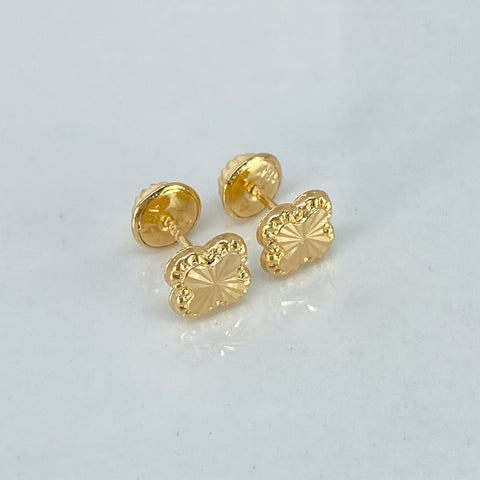 Topos Flor Diamantadas Oro amarillo 0,5 Gr / 6 mm *