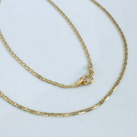 Cadena ● Escalera Plana Oro amarillo 18k 1,4 Gr / 1,2 mm / 45 Cm