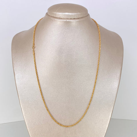 Cadena ● Lazo Oro amarillo 18k +1 / 2,4 Gr / 2 mm / 50 Cm *