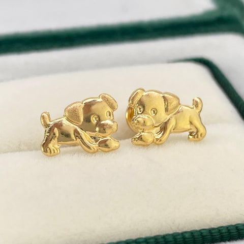 Topos Perro Oro amarillo 18k 0,88 Gr / 9,7 mm  *