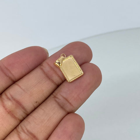 Dije Placa Rectangular Oro amarillo 0,95 Gr / 2,2 Cm