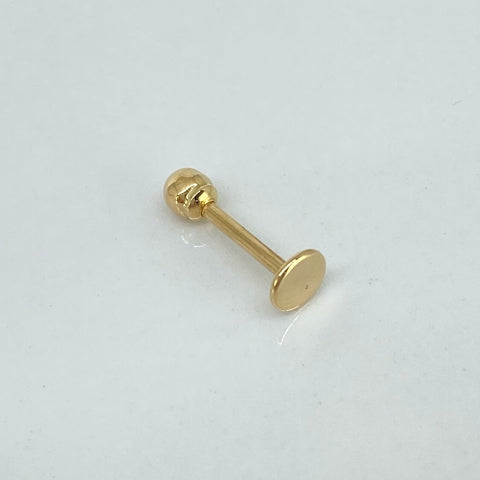 Piercing Bola Lisa 3mm / Oro Amarillo 18k (Joya) / 0,35gr / 1.3cm / (Oreja)