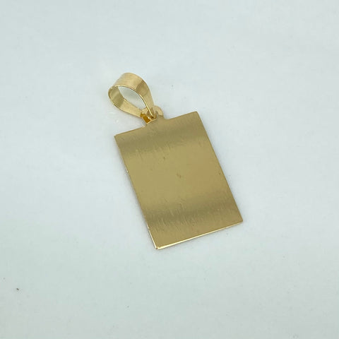 Dije Placa Rectangular Oro amarillo 18k 0,95 Gr / 2,4 Cm