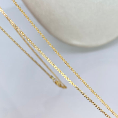 Set Cadena ● Mini China + Dije Cruz Oro amarillo 18k 2,62 Gr / 1,1 mm / 60 Cm *