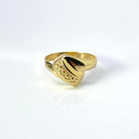 Anillo Centro Diamantado Oro amarillo 18k / Talla 8 1/2 / 1,53 Gr