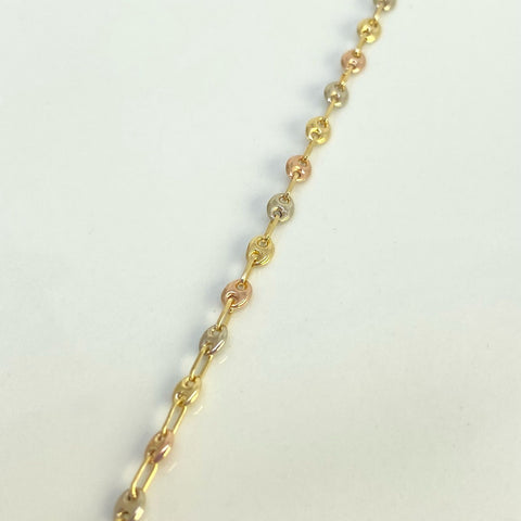 Tobillera GC Tres oros 18k 2,81 Gr / 3,3 mm / 26 Cm *