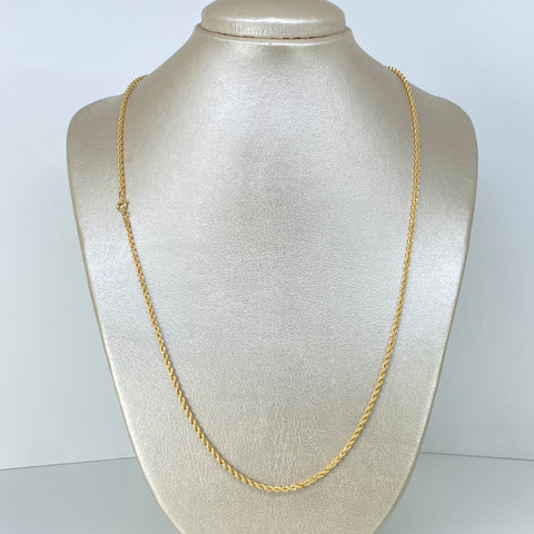 Cadena ● Lazo Oro amarillo 18k +1 / 3,55 Gr / 2,1 mm / 60 Cm †