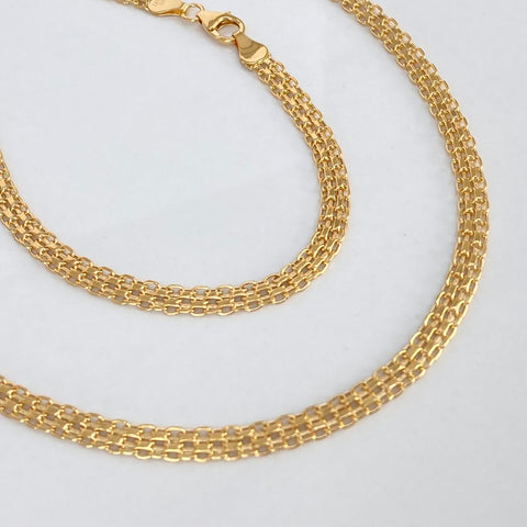 Cadena ● China Oro amarillo 18k 8 Gr / 4,8 mm / 50 Cm *