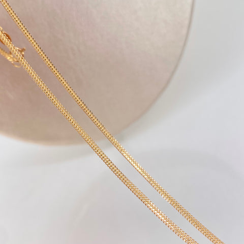 Cadena ● Mini Sedusa Oro amarillo 18k +2 / 2,35 Gr / 1,6 mm / 45 Cm †