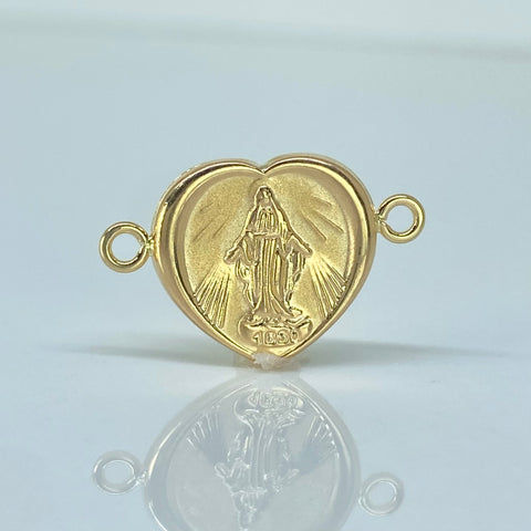 Herraje Virgen Milagrosa Corazon Oro amarillo 0,87 Gr / 2,1 Cm