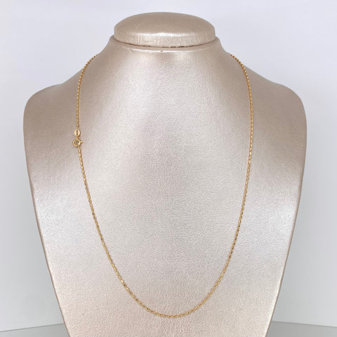 Cadena ● Barril Oro amarillo 18k +3 / 3,8 Gr / 1,1 mm / 50 Cm