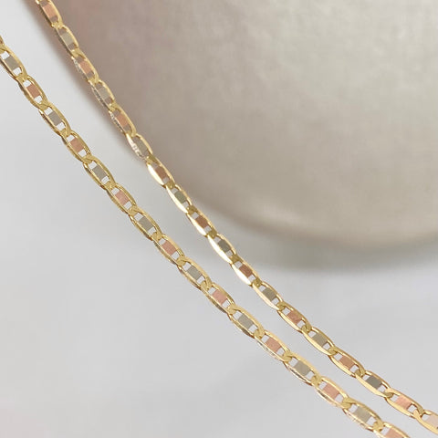 Cadena ● Escalera Plana Oro amarillo 18k 2,95 Gr / 1,6 mm / 50 Cm *