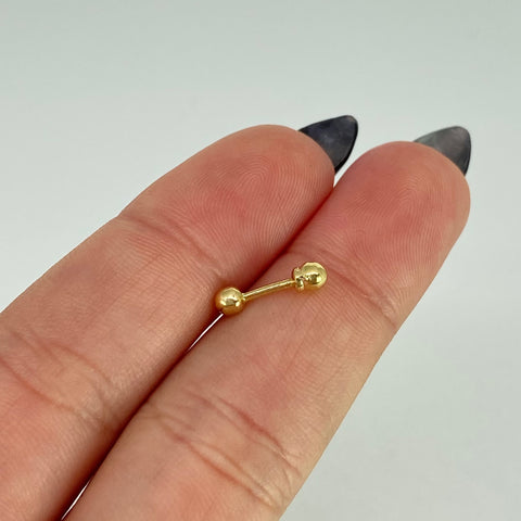 Piercing Bola  / Oro Amarillo 18k (Joya) / 0,27gr / 3mm / (Oreja)
