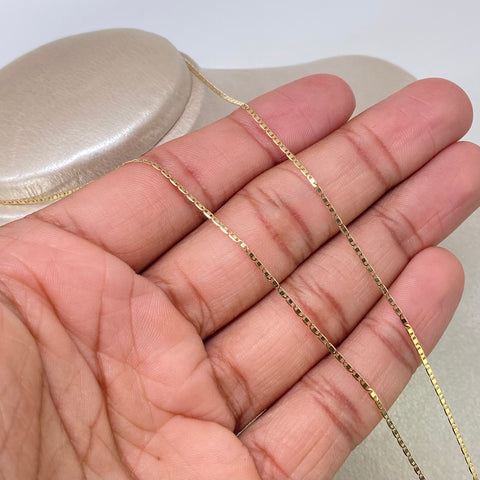 Cadena ● Escalera Plana Oro amarillo 18k 1,41 Gr / 1,2 mm / 45 Cm *