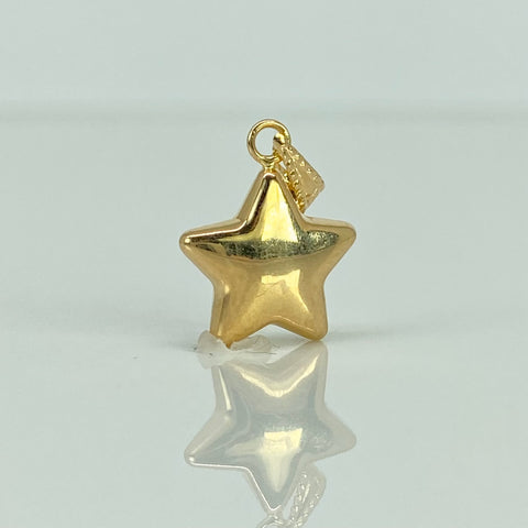 Dije Estrella Troquelada Oro amarillo 18k 0,58 Gr / 1,8 Cm  *