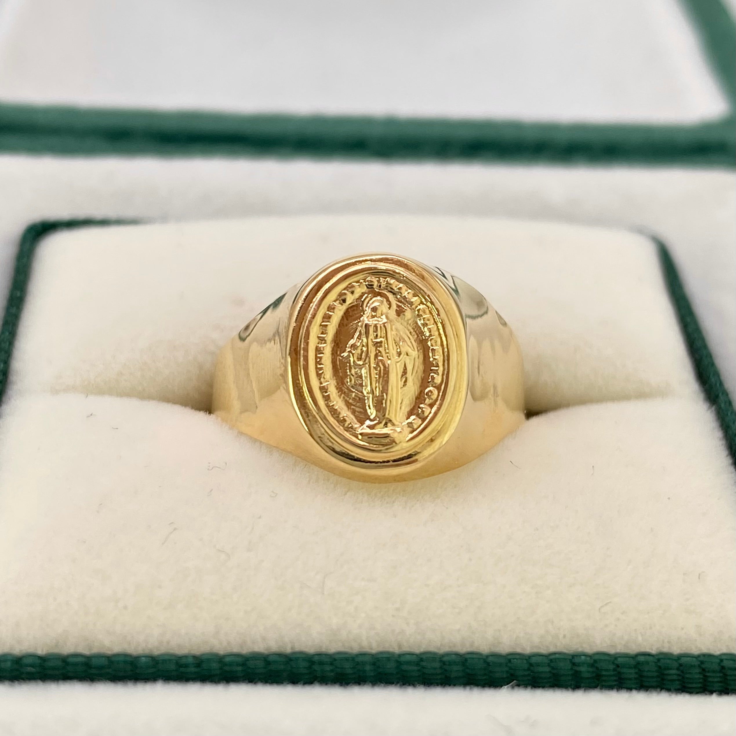 Anillo Virgen Milagrosa Oro amarillo 18k Talla 1/4 1,93 Gr