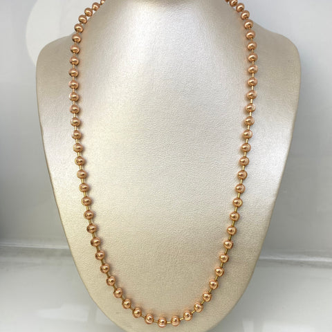 Cadena Italy Militar Luna Oro rosa 18k +2 / 34,45 Gr / 6 mm / 60 Cm *