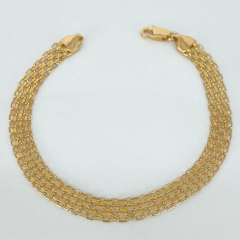 Pulso ● Chino Oro amarillo 18k +1 / 6,41 Gr / 6,7 mm / 20,5 Cm *