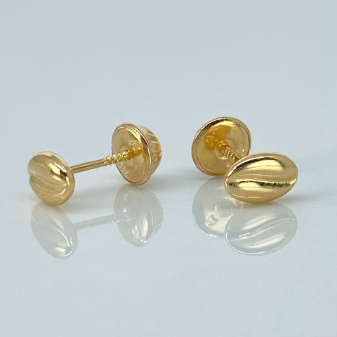 Topos Grano Cafe Oro amarillo 18k 0,55 Gr / 5 mm †