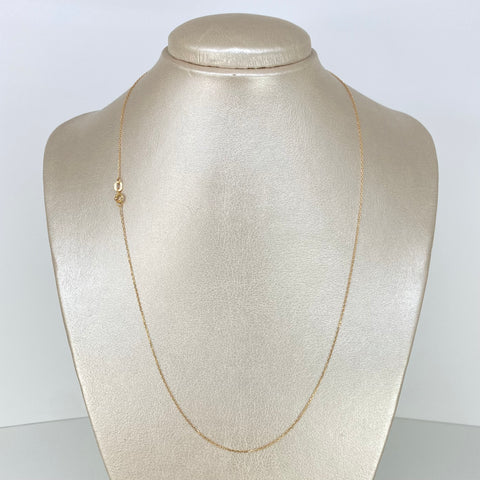 Cadena ● Aro Seguido Oro amarillo 18k 1,25 Gr / 0,8 mm / 50 Cm
