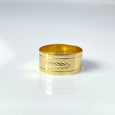 Anillo Grado Oro amarillo 18k / Talla 6 1/2 / 1,56 Gr